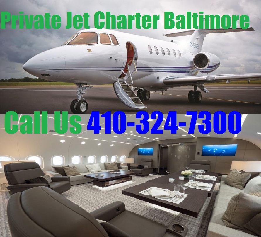 Private Jet Charter Flight From or To Maryland Plane Rental Company