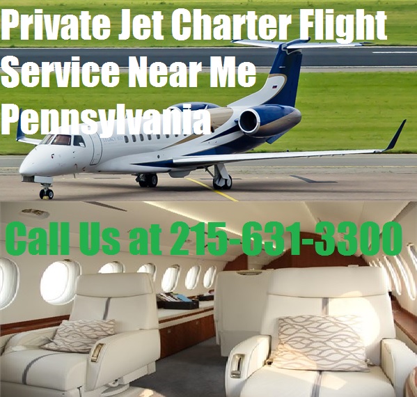 Private Jet Charter Flight From or To Pennsylvania AirPlane Rental