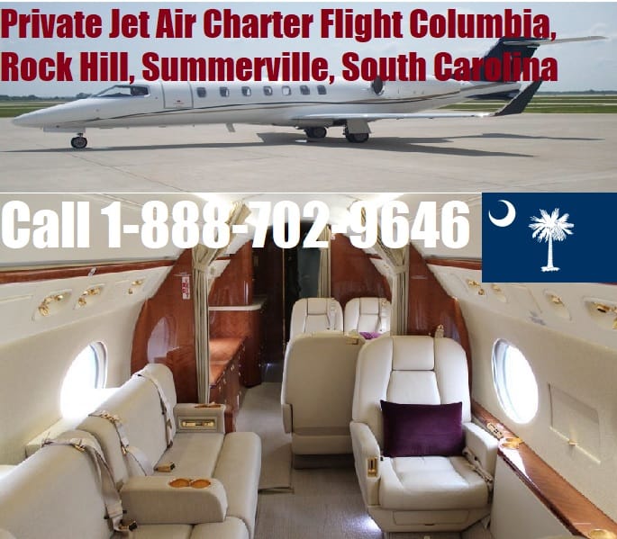 Private Jet Air Charter Flight Columbia, Rock Hill, Summerville, SC